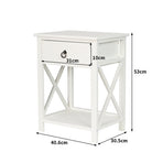 Levede 1x Bedside Tables Drawers Side-2006733144316841986
