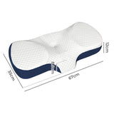 Dreamz Memory Foam Pillow Pillowcase Supprt Blue Rebound - Front View