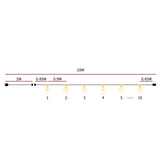 EMITTO 10M Festoon String Lights Christmas 10M 10 Meter - Front View