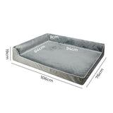 Pawz Orthopedic Dog Bed XL Grey - Front View