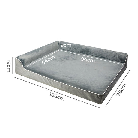 Pawz Orthopedic Dog Bed XL Grey-1954802427962200066