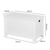 Levede Kids Toy Box Storage Chest Cabinet White - Front View