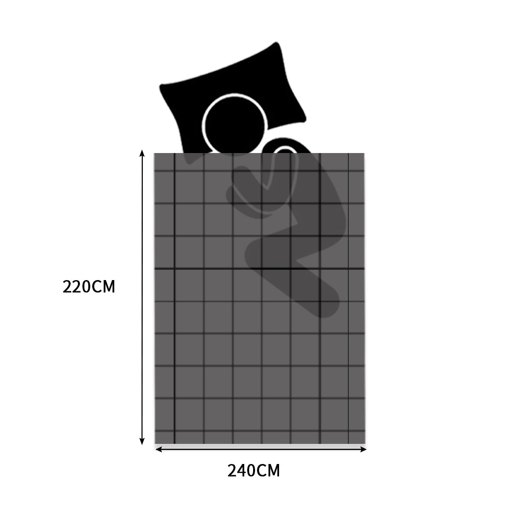 DreamZ 320GSM 220x240cm Ultra Soft Mink Dark Grey Queen-2018816639436460034