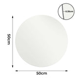 Yezi 50cm Round Wall Mirror Frameless Tempered Glass - Front View