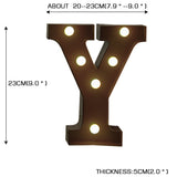 LED Metal Letter Lights Free Standing - Front View