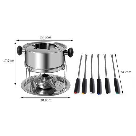 Toque Classic Fondue Set 12pcs Stainless-2006733054411935746