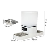 PaWz 6L Automatic Pet Feeder 2 Bowl Food Dispenser - Front View