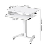 Levede Mobile Standing Desk Adjustable Height Table - Front View