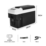 Spector Portable Car Fridge 12V Mini Refrigerator Freezer Camping Travel Cooler - Front View