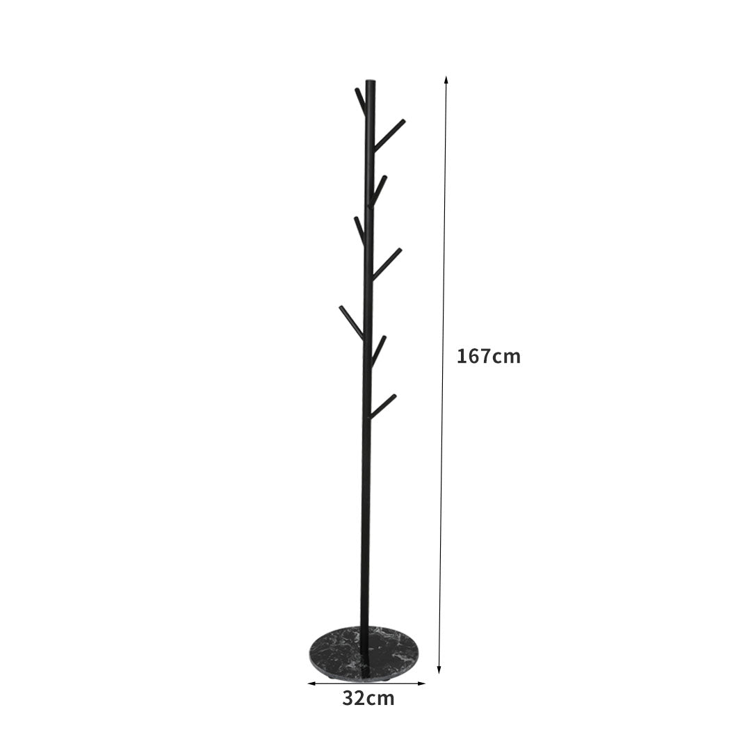 Levede Coat Rack Hat Clothes Stand Hanger Black-2018816733913157634