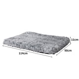 PaWz Dog Mat Pet Calming Bed Memory L Charcoal Large - Front View