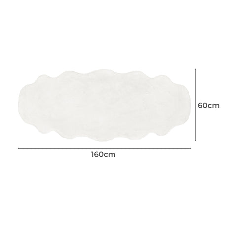 Marlow Floor Rug Area Rugs Cloud Fluffy 60X160cm White-2018816752720416770