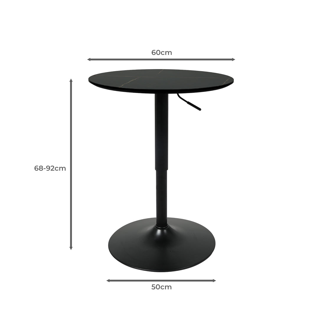 Levede Bar Table Swivel Gas Lift Counter Black-2018816854079967234