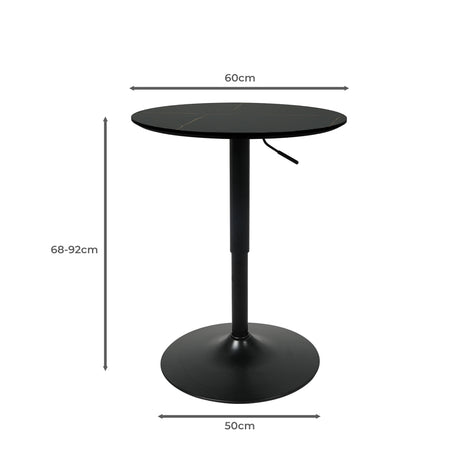 Levede Bar Table Swivel Gas Lift Counter Black-2018816854079967234