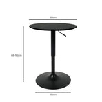 Levede Bar Table Swivel Gas Lift Counter Black-2018816854079967234