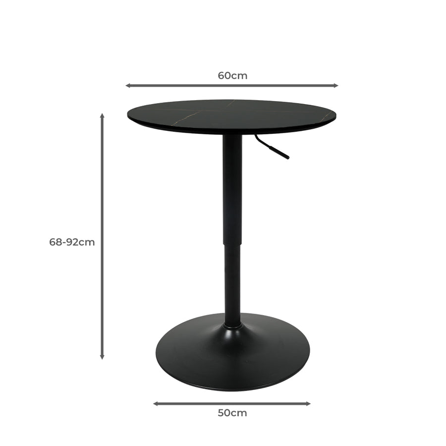 Levede Bar Table Swivel Gas Lift Counter Black-2018816854079967234