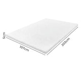 Dreamz Memory Foam Mattress Topper King Single 5cm - Front View