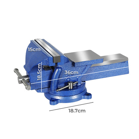 Traderight 8" Bench Vice Anvil Swivel 200mm-1954802735572455426