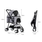 PaWz Large Pet Stroller Dog Cat Travel Grey-2006733031234211842