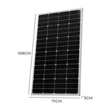 12V 300W Solar Panel Kit Mono Caravan - Front View