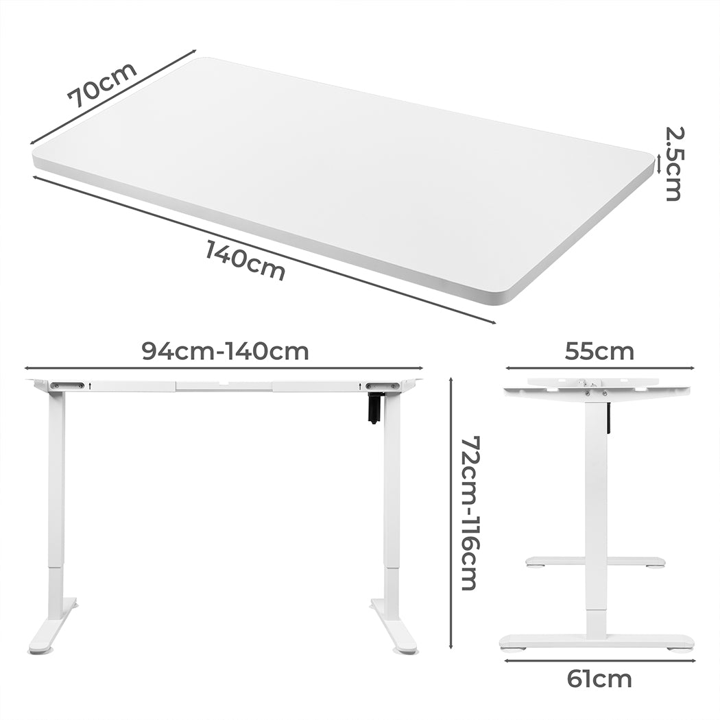 Levede Motorised Standing Desk Adjustable 140cm White 1000x 1MM-2018816934711267330