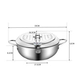 TOQUE 24cm Japanese Deep Frying Pan Silver-2018816702552346626