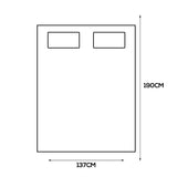 Dreamz Bamboo Pillowtop Mattress Topper Double - Front View