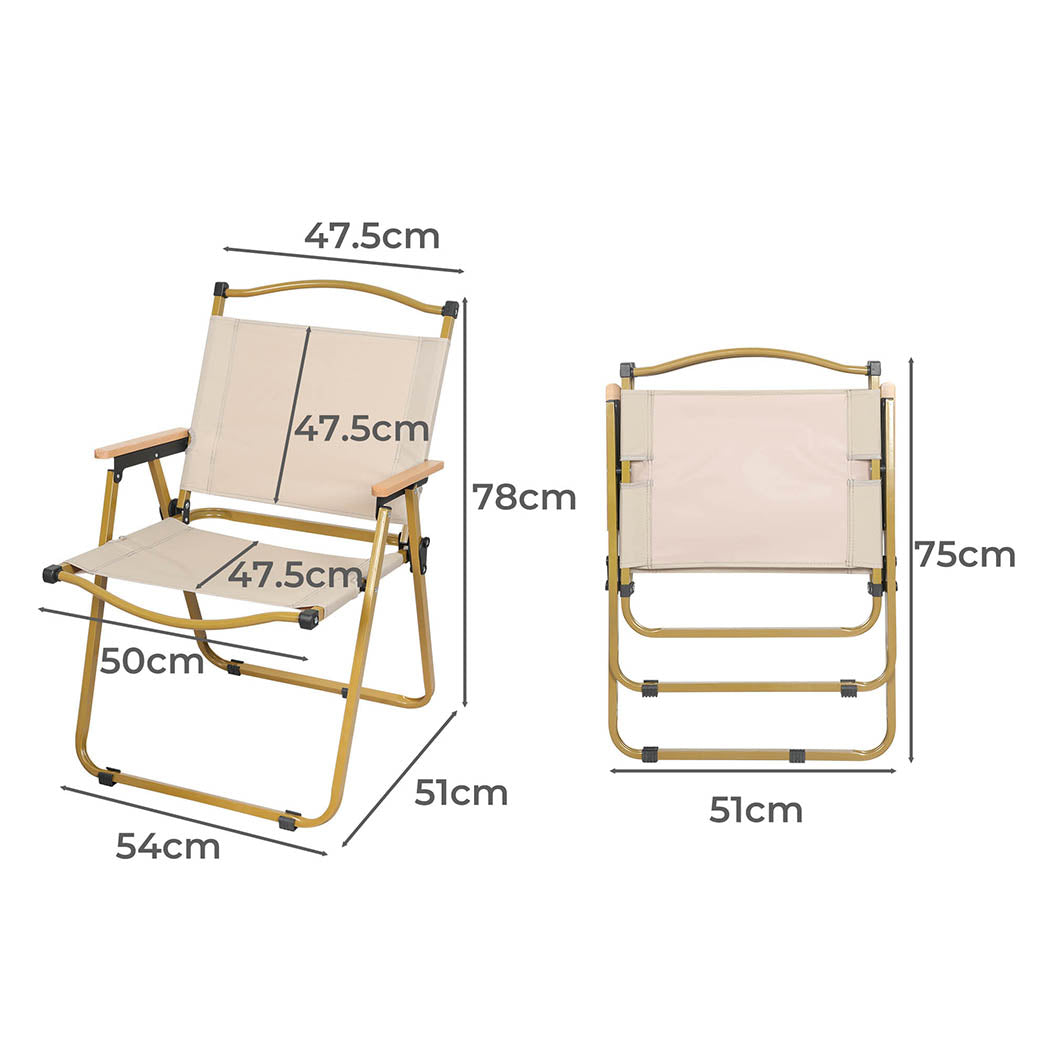 Levede 4PCS Camping Chair Folding Outdoor-1954802884466053122