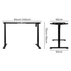 Levede Motorised Standing Desk Frame Black Single Motor-2018816913609723906