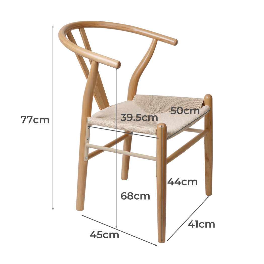 Levede 4x Dining Chairs Wooden Hans-2018816923311149058