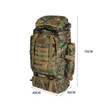 Slimbridge 80L Military Tactical Backpack - Front View