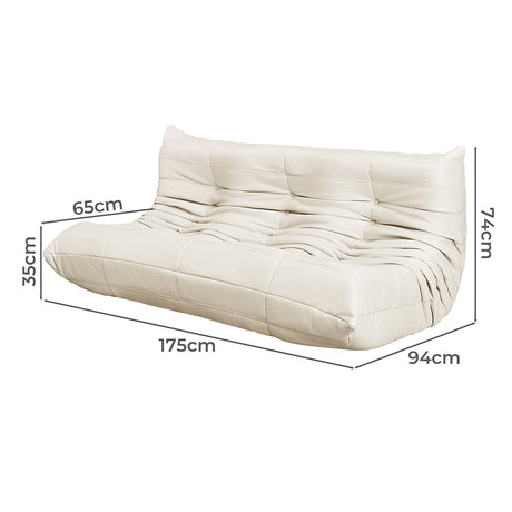 Levede 3 Seaters Floor Sofa Caterpillar Lounge-2018816941749309442
