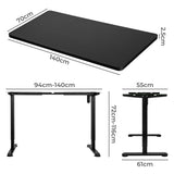 Levede Motorised Standing Desk Adjustable 140cm Black 1000x 1MM-2018816933855629314