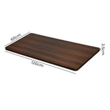 Levede Desktop For Motorised Adjustable 120X60CM Walnut - Front View