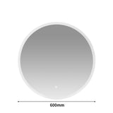 EMITTO LED Wall Mirror Round Anti-fog 60CM - Front View
