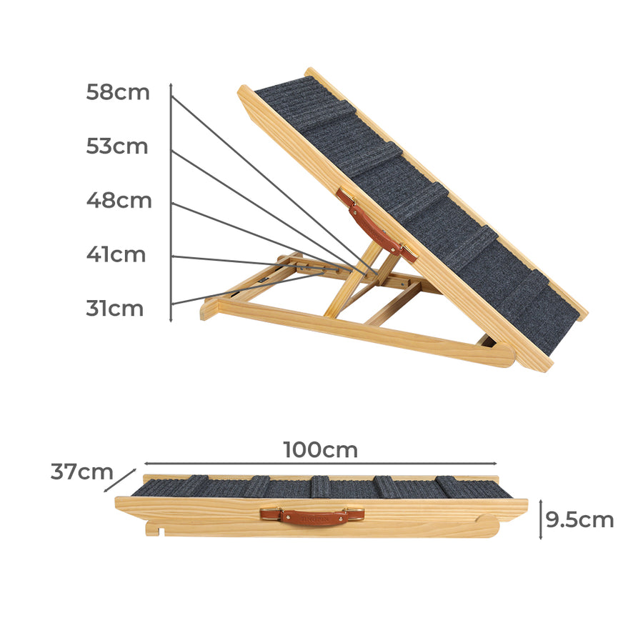PaWz 5 Wood Adjustable Height Pet Ramp-2006732995515518978