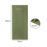 Centra Yoga Mat Non Slip 5mm Exercise Green - Front View