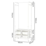 Levede 63CM Clothes Rack Stand Heavy Duty Hanging - Front View