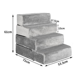 PaWz Pet Stair 4 Step Ramp Portable XX-Large - Front View