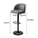 Levede Rolling  Bar Stool - Front View