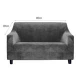 Marlow Sofa Covers 2 Seater High Stretch Grey - Front View