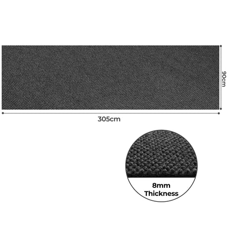 Marlow Extra Large Floor Rug Outdoor 90cm x 305cm Grey-2006732691143266306