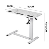 Levede Standing Desk Height Adjustable White - Front View