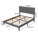 Levede Bed Frame Upholstered Platform Mattress Base Queen-2011971105987891202