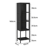 Stacked Glass Display Cabinet Collections Storage - Front View