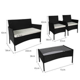 Levede 4PCS Outdoor Furniture Setting - Front View