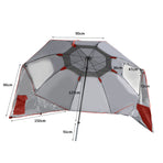 Mountview Beach Umbrella Outdoor Umbrellas Red 2.33M-2018816736698175490