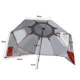 Mountview Beach Umbrella Outdoor Umbrellas Red 2.33M - Front View