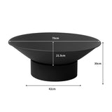 Moyasu 2IN1 Fire Pit Bowl Fireplace Black - Front View