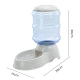 Pawz Automatic Pet Feeder Water Dispenser 3.5L Grey - Front View